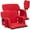 red, variant on GIMMYFIVE Extra Wide Stadium Seat for Bleachers, 6-Position Reclining Portable Chair with Back Support and Armrests, 2 Cup Holders