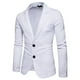 thumbnail image 2 of Hombres Slim-fit Traje sólido Cuello Casual Traje pequeño Abrigo Chaqueta de pana Pompotops  oipoqjl21762, 2 of 4