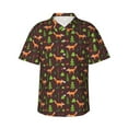 thumbnail image 1 of Balery Fox In Forest Camisas hawaianas de manga corta para hombre, camisas playeras de corte holgado, camisas de vacaciones con botones,X-Large, 1 of 7