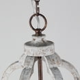 thumbnail image 3 of TOMIYA 4-Light  Orb Wooden Chandelier Light, Distressed White Wood Handmade Pendant Light for Dining Room Living Room Kitchen, 3 of 7