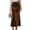 Brown, variant on Levmjia Womens Midi Skirt Elastic High Waist Flared Long Skirt Solid Color Soft Office Party Holiday Daily Wear Elegant