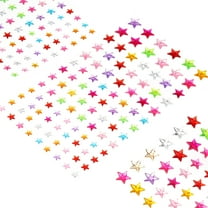 Uxcell 505 Pcs Gems Stickers for Crafts, 5 Sheet Self-Adhesive Gems Bling Star Rhinestone Stickers, Multicolor
