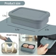 thumbnail image 3 of Large Travel Soap Case Leak Proof, Silicone Shampoo Bar Holder, Container with Draining Layer, Slip-Resistant Portable Holder for Shower, Bathroom, Gym, Camping(Cement Gray), 3 of 3