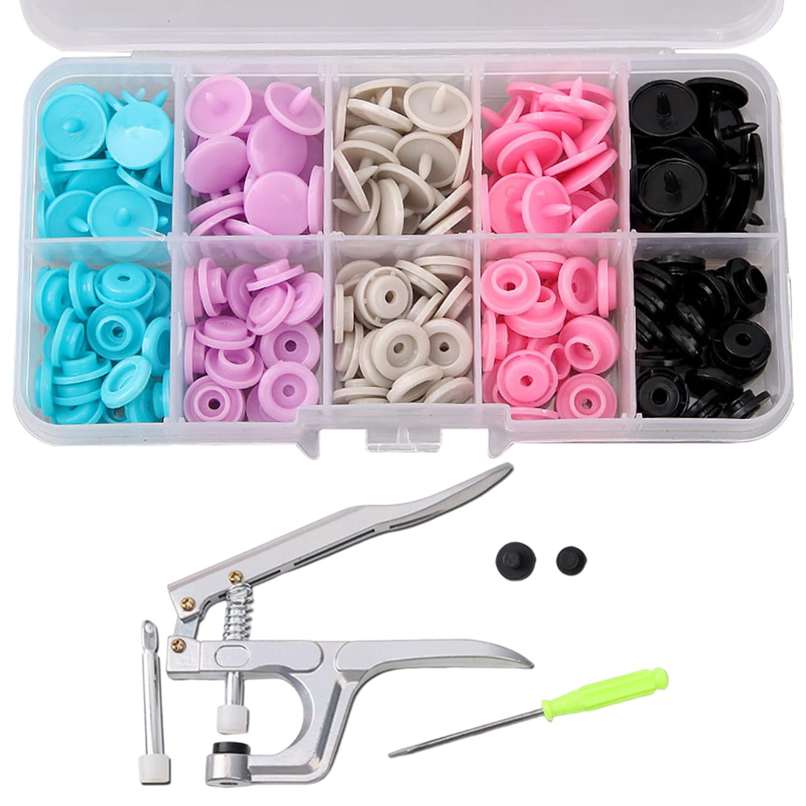 50 Sets Sewing s Setting Tool Pliers Buttons Colors