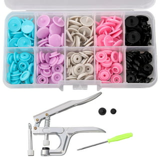 400 Sets 24-Colors Snaps Buttons with Snap Pliers, Plastic Snaps