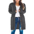 thumbnail image 1 of Womens Long Sleeve Cable Knit Cardigan Sweaters Open Front Fall Outwear Coat, 1 of 8