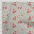 thumbnail image 4 of Soimoi Chinese Floral Print,Cotton Cambric, Quilting Fabric Sold by The Yard 42 Inch Wide, Medium Weight Cotton Fabric, SewingSupplies,Light Gray, 4 of 5