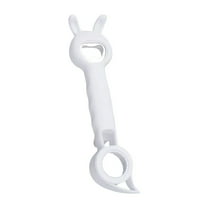 Cinvoph 4-in-1 Multi-Function Can Opener, Bottle Opener Manual, Portable Cap Remover, White