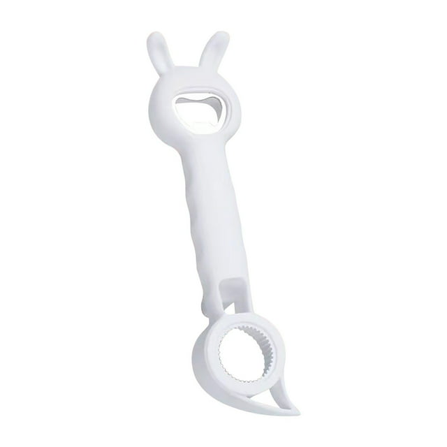 Fiudx Abrelatas Multifuncional 4 En 1, Mango Ergonómico, Diseño Compacto, Esencial para La Cocina, Fácil de Limpiar, Acero Inoxidable y Plástico, Tamaño 20 X 5 Cm, Juego de 2 Piezas