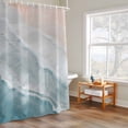 thumbnail image 6 of Ocean Beach Shower Curtains for Bathroom, Summer Waves Washable Fabric Shower Curtain with Hooks Waterproof Bathroom Decor Sets, 66 x 72 Inches, 6 of 9
