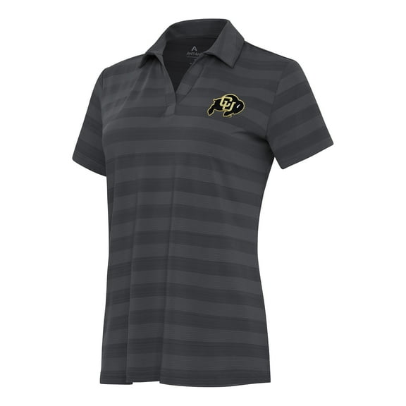 Women's Antigua Pewter Colorado Buffaloes Tunnel Polo
