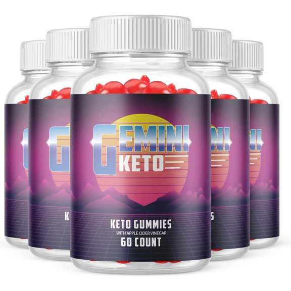 (5 Pack) Gemini Keto Gummies - Supplement for Weight Loss - Energy & Focus Boosting Dietary Supplements for Weight Management & Metabolism - Fat Burn - 300 Gummies