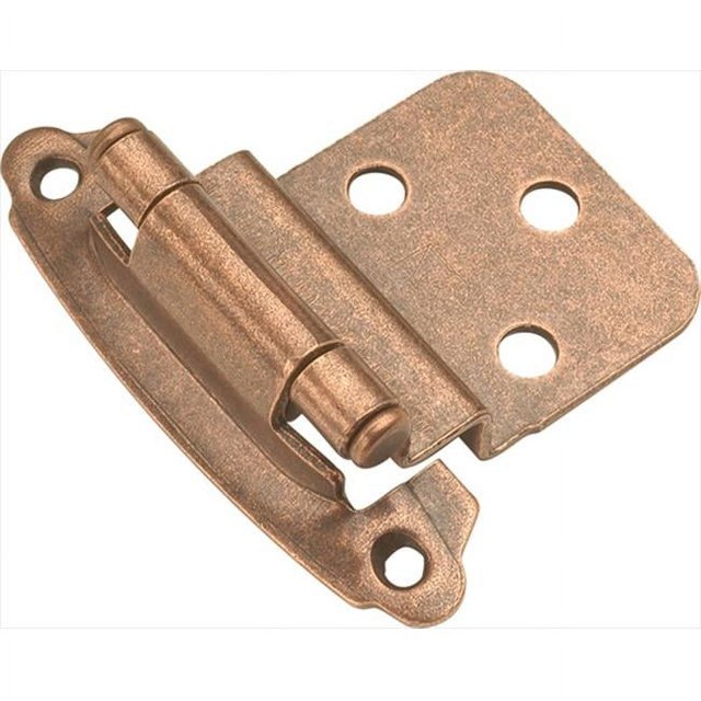 Hickory Hardware P243-AC Antique Copper Surface Self-Closing 0.37 In. Offset Hinge 2-Pack