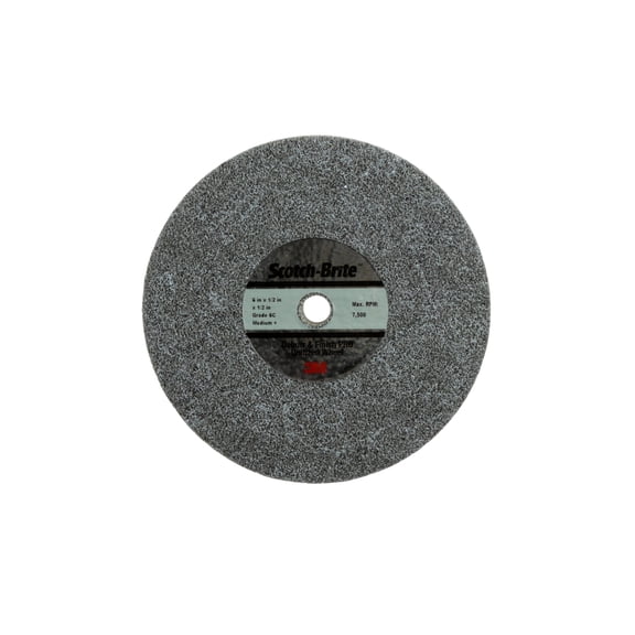 Scotch-Brite Deburr and Finish PRO Unitized Wheel, 6 in x 1/2 in x 1/2 in 6C MED , 4 per case