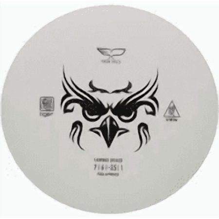 Yikun Discs View - Beginner Disc Golf Fairway Driver - Grippy Tiger Line Plastic (White)