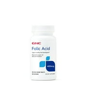 GNC Folic Acid 400mcg, Supports Healthy Fetal Development, Required for Proper Red Blood Cell Formation, 100 Count