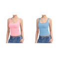 thumbnail image 1 of (2-Pack) Rinsvye Women's Square Neck Tank Plus Size Camisole for Women 2X Top Sleeveless Double Lined Seamless Tops for Women Long Basic Tops Collection, 1 of 4