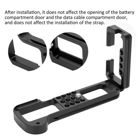 Aluminium Alloy L Quick Release Plate Vertical Shooting Handle Multihole for Fuji XT3