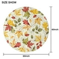 thumbnail image 6 of Autumn Fall Leaves Pattern Round Tablecloth 60" X 60",Wrinkle Wipeable Table Cloth for Kitchen Dining Room Picnic Patio Party, 6 of 6