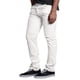 thumbnail image 2 of Pantalones casuales de cuero con costuras para hombre, pantalones rectos y finos, 2 of 5