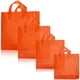 thumbnail image 1 of Bolsas de regalo Weewooday de plástico esmerilado con asas, 100 unidades, color naranja, 1 of 7