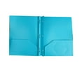 thumbnail image 2 of Plastic Folders with Pockets Prongs 3 Prong 2-Pocket Folders for Document Solid Color File Folder for Business Office Home Supplies Blue 11.8 In, 2 of 7
