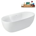 thumbnail image 6 of 67" Streamline G-91-345-WH Soaking Glossy White Freestanding Tub and Tray With Internal Drain in Glossy White, 6 of 20