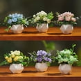 thumbnail image 4 of Godderr Simulated Flowers Flowers Ceramic Potted Plant Decorative Ornaments 3x3in, 4 of 5
