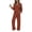 Reddish Brown, variant on Women 2 Piece Casual Outfits Henley Long Sleeve Top Drawstring Wide Leg Pants Soft Daily Matching Sets With Pockets 2026 Fall Fashion