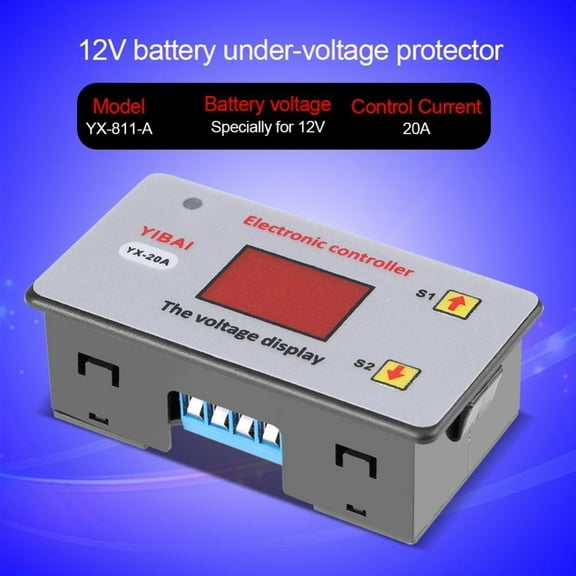 Yannee 12V Battery Low Voltage Cut off Switch on Protection Auto Controller Module