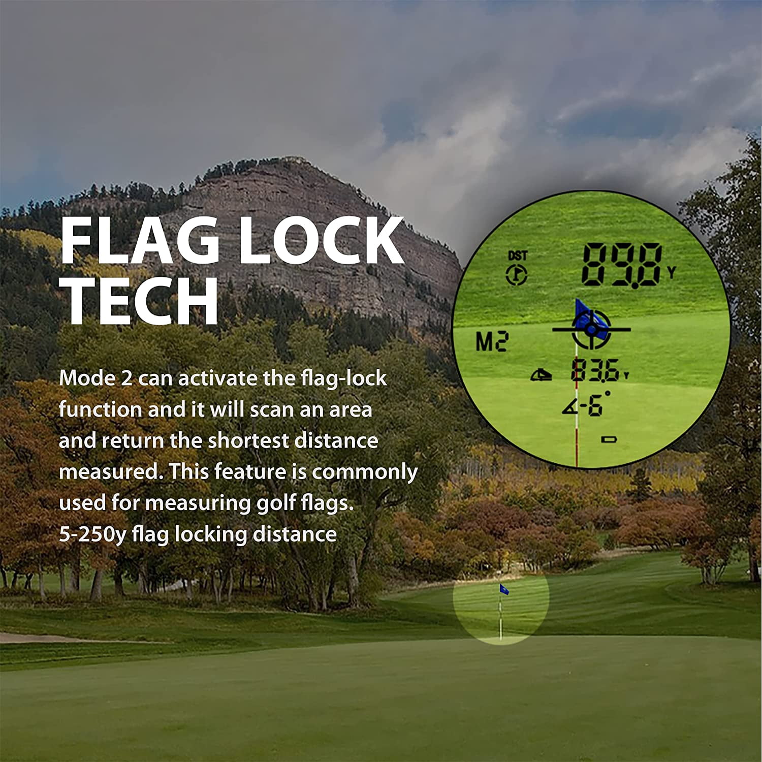 Gogogo Sport Vpro Golf Rangefinder 650 Yards Range Finder Distance Measuring with Flag Lock GS24