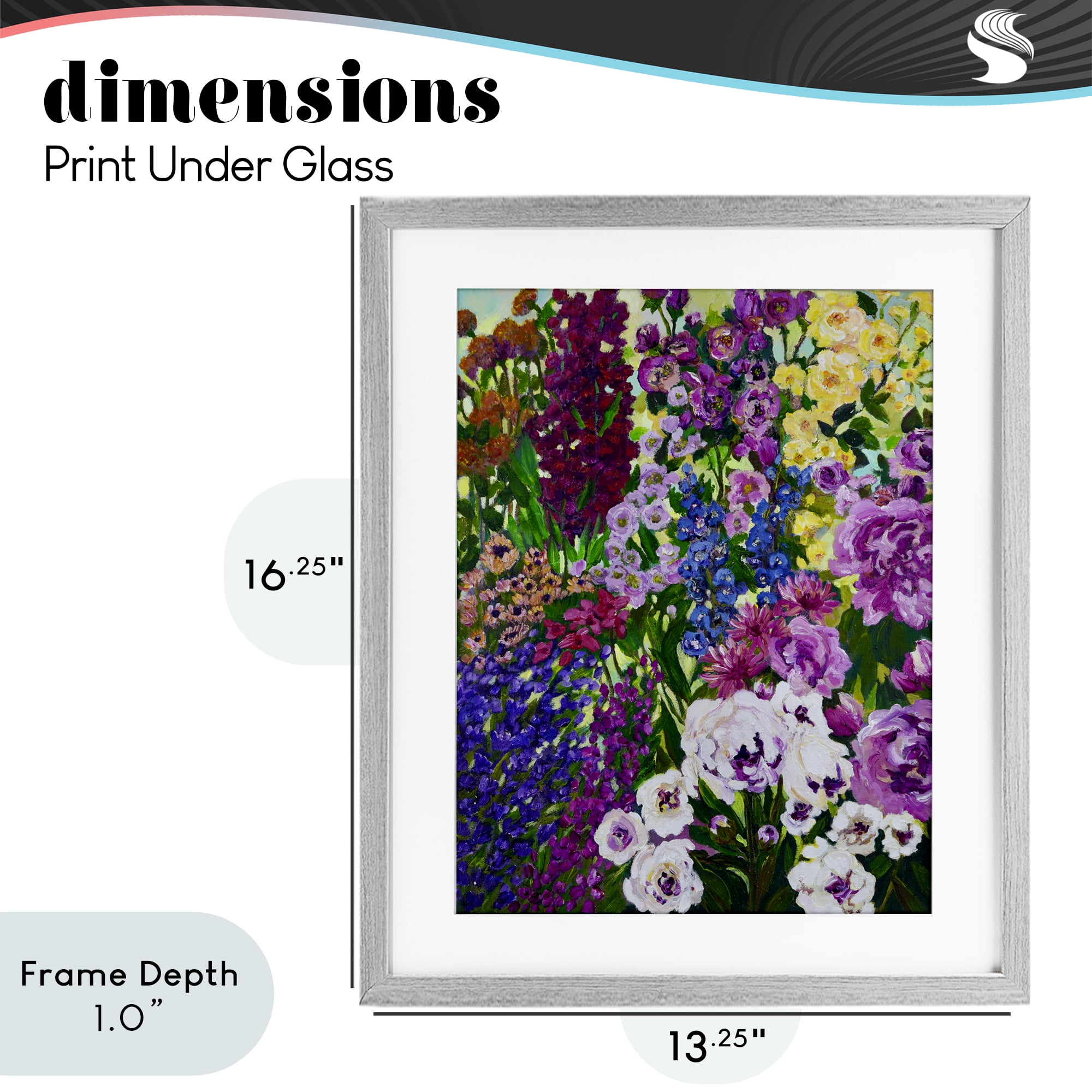 Stupell Industries Lush Greenhouse Garden Flowers Gray Framed Print Under Glass, design by Lee Ann Zirbes