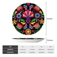 thumbnail image 2 of Sikiie Colorful Floral Embroidery Mexican Bone China Decorative Plate Personality Ceramic Dinner Plate Crafts Decorative Ceramic Decorative Plate -7in, 2 of 6