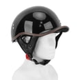 thumbnail image 1 of Semicasco de motocicleta con visera solar ABS absorción de humedad y racionalización casco semifacial masculino y femenino al aire libre con cola curvada y brillante negro m 55‑ 57cm / 21,6‑ 22,4, 1 of 10