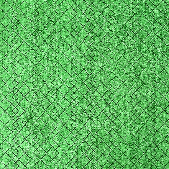 Ahgly Company Indoor Square Solid Green Modern Area Rugs, 4' Square