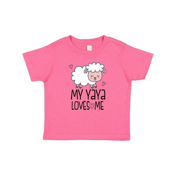 Inktastic My Yaya Loves Me Baby Grandchild Lamb Girls Baby T-Shirt
