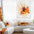 thumbnail image 1 of Sunflower Drawing with Paint Splashes - Floral Canvas Art Print, 1 of 3