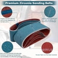 thumbnail image 3 of Kit de Correas de Lija para Lijadora de Banda de 3x21 Pulgadas, 20 Piezas (5 de Cada de Grano 40/60/80/120), Correas de Lija de Papel para Lijadora de Banda de Circonio, 3 of 5