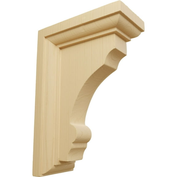 Ekena Millwork 2 1/2"W x 4"D x 6"H Small Thompson Wood Bracket, Alder
