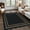 Black Geometric-2-4'x6' (Rectangular), variant on Scalloped Easy Jute Hallway Runner Rug  2.6x8 Kitchen Non Slip Washable Outdoor Indoor Long Farmhouse Morden Carpet For Porch Bedroom Laundry
