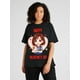 thumbnail image 1 of Men's "Happy Valentine's Day" Black T-Shirt with Cute Girl & Dog Design - Comfortable Cotton, Round Camisetas para mujer, lindas camisetas con estampado gráfico, de manga corta, estilo casual, para ve, 1 of 6