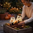 thumbnail image 5 of Lighted Halloween Ghost Stake With Pumpkin Outdoor Halloween Decoration 2D Spooky Ghost Halloween Lighted-Up Party Courtyard Porch Garden Lawn Display Decor, Yards, Lawns, Front Doors,1pcs, A, 5 of 8