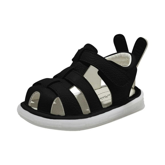 Ketyyh-chn99 Baby Girls' Shoes Infant Baby Girls Boys Sandals Summer Bowknot Shoes Soft Rubber Sole Dress Flats First Walker Shoes Black,5