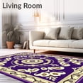 thumbnail image 2 of ODIKA 6'x9' Machine Washable Non-Slip Area Rug, Gradient Medallion with Flowing Transitions & Ornate Central Motifs High Traffic Rug with Pad, Purple, 657805, 2 of 8