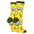 thumbnail image 2 of Oooh Yeah Women's Colorful Crew Socks, Funny Cute Cat Socks, Purrito, 2 of 3