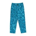 thumbnail image 4 of Junzan Blue Glitter Women'S Pajama Pants Drawstring Comfy Sleep Bottoms With Pockets, 4 of 9