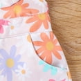 thumbnail image 6 of ESASSALY Toddler Baby Girl Overalls Rompers Floral Shorts with Pocket Suspender Pants Jumpsuit, 6 of 6