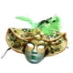 thumbnail image 1 of Máscara Salvador máscara de comedia veneciana fácil de usar verde, 1 of 10