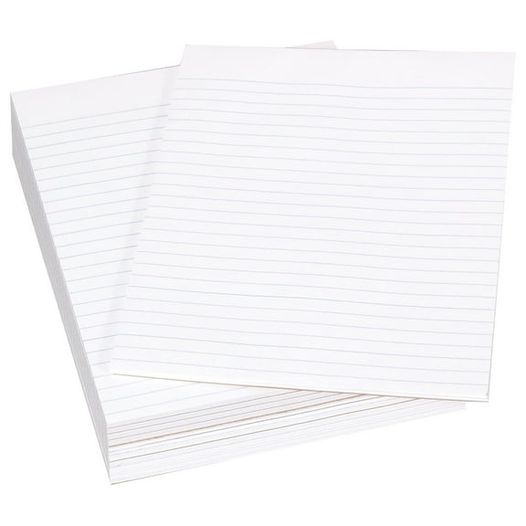 -85271 Gummed Letter Size Legal Pad, 50 Sheets Each, White, Pack of 12
