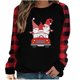 thumbnail image 1 of Tops Navideños Para Mujer Blusas de Manga Larga Moda Impreso Camiseta Suelta Cuello Redondo Casual Odeerbi ODB191231, 1 of 8